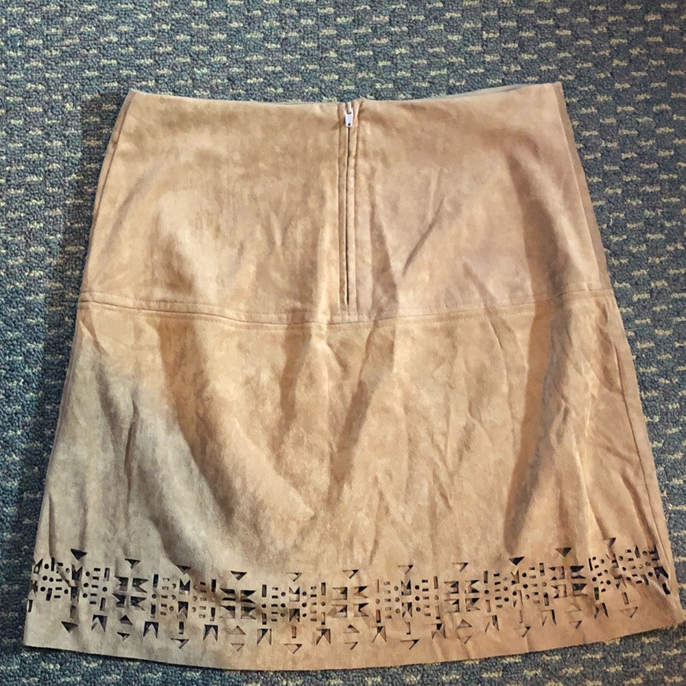 Brown suede skirt